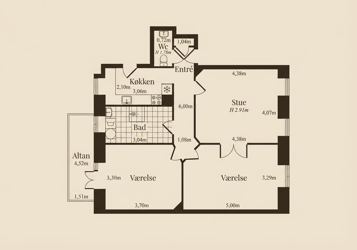 Ursprünglicher Grundriss